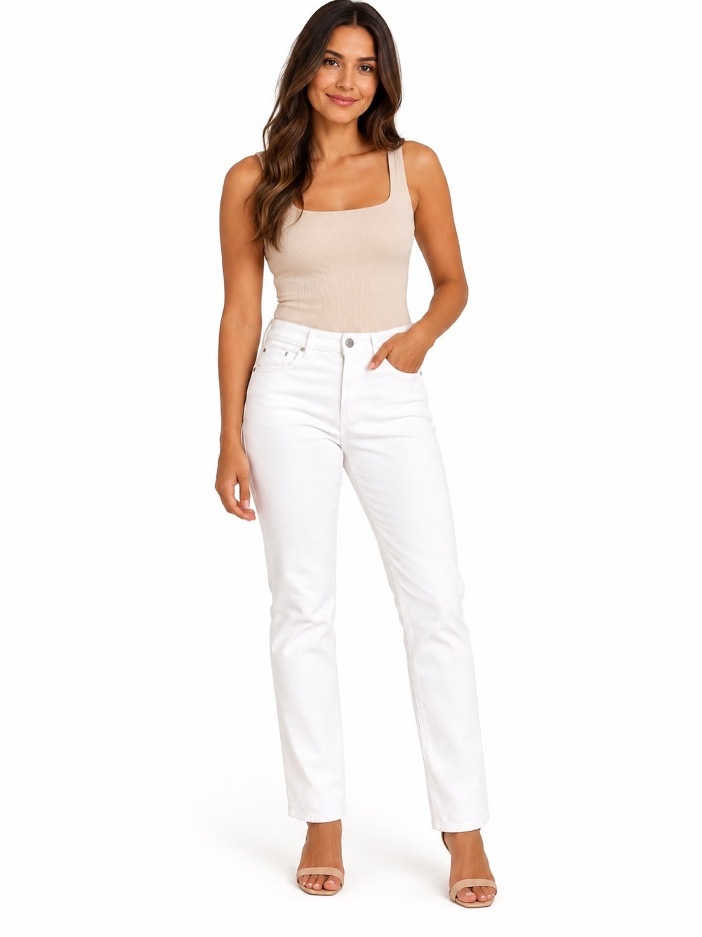 Lilly Pulitzer White Straight-Leg Women’s Jeans